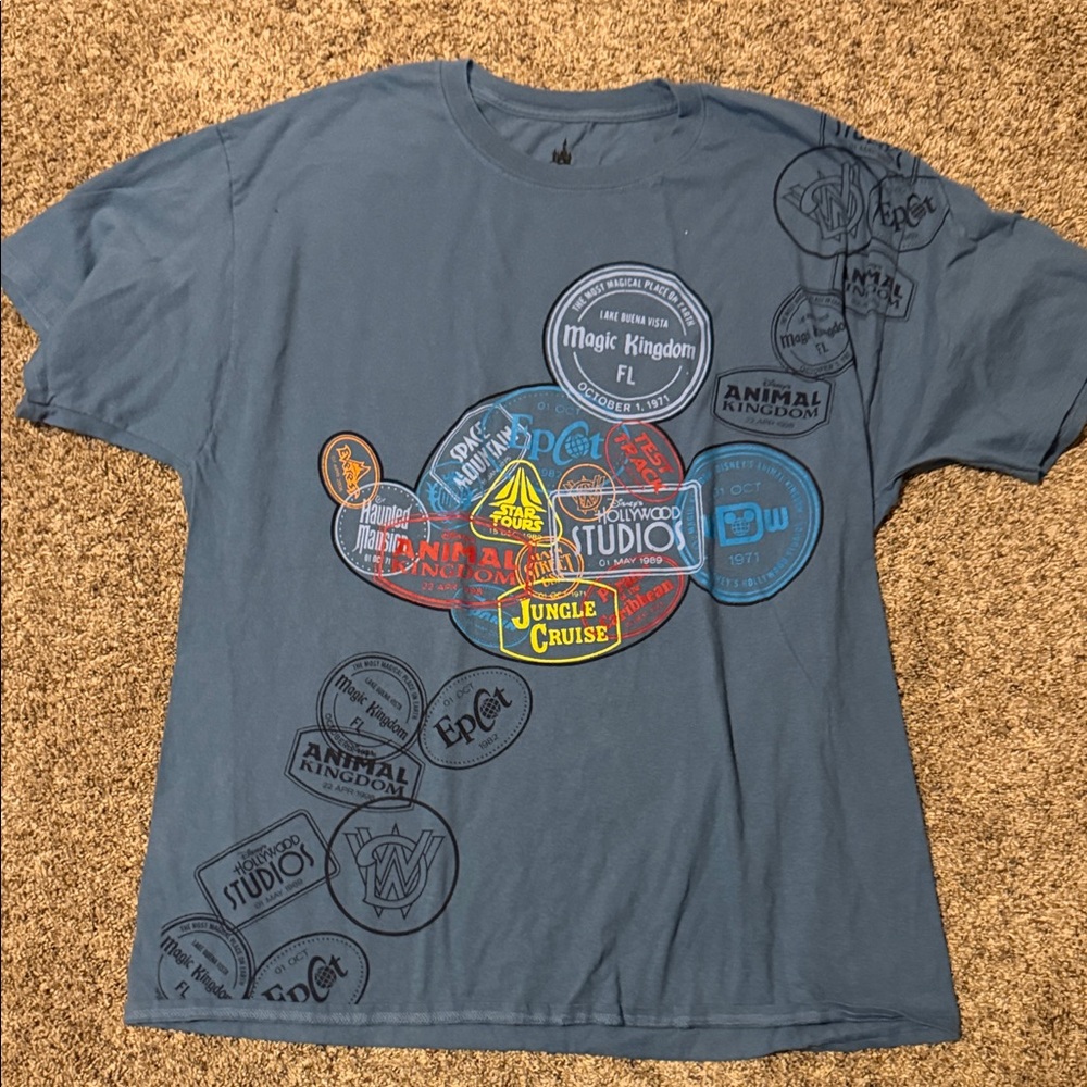 Hanes Disney World Parks Gray T-Shirt